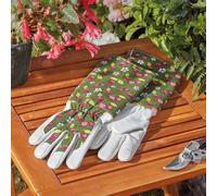 Briers Cherry Gauntlet Long Sleeve Leather Gardening Utility Gloves Medium 8