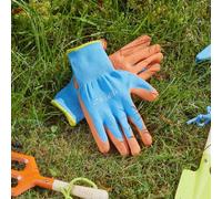 Briers Junior Diggers Childrens Kids Gardening Gloves Orange & Blue 6-10Yrs