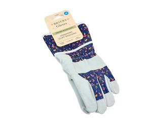 Briers Mushroom Print Premium Lightweight Rigger Gardening Gloves Medium