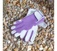 Briers Professional Gardening Utility Gloves Leather Lilac Purple Medium Size 8