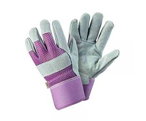 Briers Smart Garden Genuine Leather Tough Rigger Purple Gloves Small
