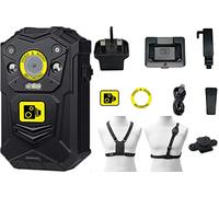 Brifield BR1 Body Worn Camera - Professional 1512p 128GB Wearable Bodycam With Klickfast Strap for Personal Protection, Door Staff, Doorman, Bouncer, SIA Security Camera USB C