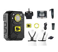 Brifield® BR1 MINI Body Camera QHD 1512p 64GB Internal Memory Card, Night Vision Body Cam, Body Worn Camera, Body Cameras Klick Fast Shoulder and Chest Harness