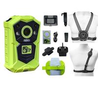 Brifield® BR1 NEO Body Camera - 128GB Ultra HD Wearable Bodycam, Professional Personal Protection, Doorman, Bouncer, SIA Neon Yellow Security Camera, Klick Fast Accessories