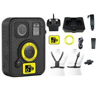 Brifield® BR5 Body Camera - 64GB Memory Wearable Bodycam With Klick Fast Chest and Shoulder Straps for Door Staff, Bouncer, SIA Security