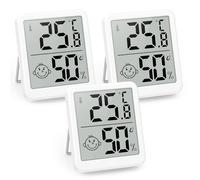 Brifit 3 Mini Thermometer Hygrometer, LCD Thermometer Indoor with High Accuracy, ℃/℉ Switch, for Living Room, Baby Room, Office