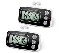 Brifit Digital Fridge Thermometer, MAX&MIN Records, C/°F Switch, 2 Pack | Refrigerator Freezer Thermometer with LCD Display, Stand/Hang/Magnet, High Accuracy, for Home, Restaurants, Bars