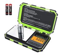 Brifit Digital Pocket Scale, 200g Precision Mini Scales with 50g Calibration, Potable Jewellery Scales with LCD Backlit, 0.01 Precision, 6 Units, Tare Function, for Jewellery, Experiment (Green)