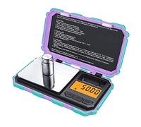 Brifit Digital Pocket Scale, 200g Precision Mini Scales with 50g Calibration Weight, Portable Small Jewellery Scales with LCD Backlit, 6 Units, Tare Function, for Jewellery, Experiment, Mint Green