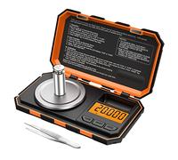 Brifit Digital Pocket Scale, 20g/0.001g Milligram Scale, Portable Jewelry Scale with 20g Calibration Weights and Tweezers, High Precision scale with Tare and PCS Features for Chiristmas Orange