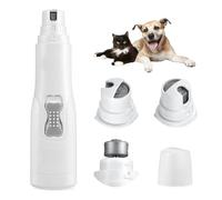 Brifit Dog Electric Nail File Grinders, Ultra Quiet Pet Nail Trimmer, Pet Nail Clippers with Long Working Time, Nail Grinder for Dogs, Cats, Pet and Other Medium & Small Pets