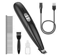 Brifit Dog Grooming Clippers, Electric Cat Dog Paw Clippers, Low Noise Pet Clippers, USB Rechargeable Pet Hair Trimmer, 2 Speed Clippers Grooming for Hair Around Face, Eyes, Ears, Rump, Paws