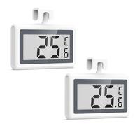 Brifit Fridge Freezer Thermometer, 2 Pack Digital Refrigerator Thermometer, LCD Display Fridge Temperature Thermometer with Low Temperature Reminder, 3 Mounting Methods, °C/°F Switch, for Home Office
