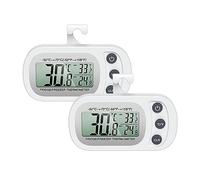 Brifit Fridge Thermometer Digital, Digital Fridge Freezer Temperature Thermometer with LCD Display, Min/Max Record, ℃/℉ Switch, 3 Support Methods, Refrigerator thermometer for Kitchen, Home (2 PACK)