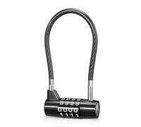 Brifit Long Shackle Padlock, 4 Digit Combination Padlock with Code, Waterproof Shed Padlock, Outdoor Safety Padlock, Long Padlock for Gym Locker, Suitcase Bag, Bike,Small Sheds, Pet Door [Upgraded]
