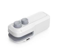 Brifit Mini Bag Sealer, 2 in 1 Bag Cutter and Sealer, Rechargeable Bag Sealer Heat Seal, Magnetic Easy Seal Bag Sealer, Plastic Bag Sealer for Snack Preservation Food Storage - White