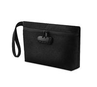 Brifit Money Bag with Lock, Security Smell Proof Bag with Combination Lock, 13 x 8 Inches Waterproof Men & Women's Locking Accessories Pouch for Cash, Travel, Bank Deposits, Medicine Credit (Black)