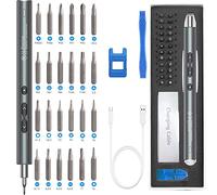 Brifit Precision Electric Screwdriver, 28 in 1 Mini Cordless Screwdriver with 24 Bits, 3 LED Lights, USB Rechargeable Portable Magnetic Repair Tool Kit, for Phones, Game Console, Camera, Clock, Laptop