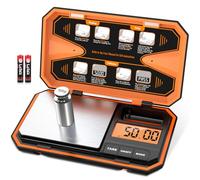 Brifit Precision Scales 0.01 g, Kitchen Scales 500 g / 0.01 g Pocket Scale, Gram Scale, Digital Precision Scales with a 50 g Stainless Steel Calibration Weight, Tare Function, 6 Units Conversion, LCD