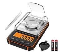 Brifit Precision Scales 50g/0.001g, Multi-Unit Digital Scale, Orange, LCD Display, Tare & PCS Function, 6 Units, Jewellery & Powder Weighing