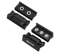 BRIFITOR 4" Aluminum Vise Jaw Pads Nylon Vise Soft Jaws AN Fitting Vice Jaw Covers Vise Jaw Protective Inserts for Bench Vise, 2 Pairs Black.