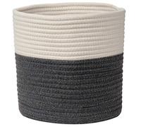 Briful 10"x10" Cotton Rope Woven Basket 25cmx25cm Indoor Jute Planter Rope Plant Basket for Plants, Toys, Crafts, Rustic Home Decor