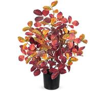 Briful 18.5" Fake Plants Artificial Eucalyptus Plants in Pot - 47CM Tall Artificial Plants Autumn Leaves Eucalyptus Decorative Faux Plant for Autumn Decorations Thanksgiving Festival Décor