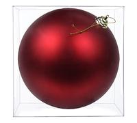 Briful 18CM Large Christmas Baubles, 7.1" Xmas Tree Decorations Red Christmas Bauble Decorations Matt Baubles Hanging Ornaments for Home Festival Decor Xmas Gifts