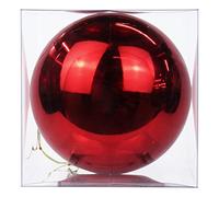 Briful 18CM Large Christmas Baubles, 7.1" Xmas Tree Decorations Red Christmas Bauble Decorations Shiny Hanging Ornaments for Home Festival Decor