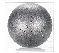 Briful 18CM Large Christmas Baubles, 7.1" Xmas Tree Decorations Silver Christmas Bauble Decorations Glitter Hanging Ornaments for Home Festival Decor Xmas Gifts