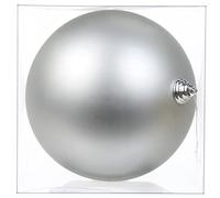Briful 18CM Large Christmas Baubles, 7.1" Xmas Tree Decorations Silver Christmas Bauble Decorations Matt Baubles Hanging Ornaments for Home Festival Decor Xmas Gifts