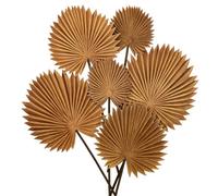 Briful 2-Pack Artificial Palm Leaves Stems, 6PCS Fake Plants Brown Palm Leaf Stem Decorative Artificial Plants for Centerpieces, Cake Arrangements, Home Kitchen Decor