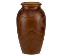 Briful 23.5cm Tall Handmade Brown Wooden Flower Vase, 9.3" Large Wood Vase for Flowers Natural Ash Wood Tall Vases for Floral Arrangement Home Decoration