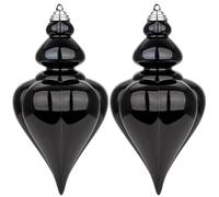 Briful 23CM Large Christmas Baubles - Shatterproof Christmas Tree Decorations, Black Baubles Hanging Ornaments for Holiday Festival Xmas Decor