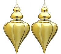 Briful 23CM Large Christmas Baubles, Shatterproof Christmas Tree Decorations Gold Christmas Balls Hanging Ornaments Gold Baubles for Home Christmas Decorations