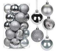 Briful 25PCS 6CM Christmas Baubles, Christmas Tree Decorations Xmas Hanging Ornaments Small Shatterproof Balls for Home Festival Gifts Xmas Decorations