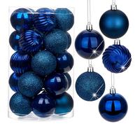Briful 25PCS 6CM Christmas Baubles, Christmas Tree Decorations Xmas Hanging Ornaments Small Shatterproof Balls for Home Festival Gifts Xmas Decorations