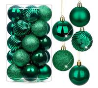 Briful 25PCS 6CM Christmas Baubles, Christmas Tree Decorations Xmas Hanging Ornaments Small Shatterproof Balls for Home Festival Gifts Xmas Decorations