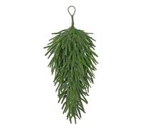 Briful 28.3" Christmas Teardrop Swags - 72CM Artificial Norfolk Pine Swag for Christmas Decorations - Artificial Greenery Fake Hanging Pine Plants for Wall, Window, Door Décor