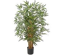 Briful 3Ft 36" Artificial Trees Outdoors Fake Bamboo Trees with Natural Cane Artificial Bamboo Plants Fake Plants in Pots for Home Office Lobby Garden Decoration