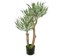 Briful 3Ft Tall Artificial Agave Plants Fake Plants Large Yucca Elephantipes in Pots Agave Americana Artificial Tree for Home Office Décor