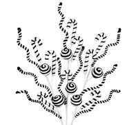 Briful 3PCS Christmas Striped Candy Cane Picks Spray, 27.5in Black & White Candy Cane Christmas Tree Ornaments for Xmas Wreaths Holiday Vase Arrangements