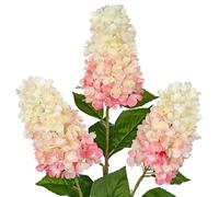 Briful 3PCS Fake Flowers Panicled Hydrangea Pinky White Artificial Flowers 28.7" Tall Artificial Hydrangea Flowers, Silk Flowers Long Stem for Floral Arrangement Home Farmhouse Decor