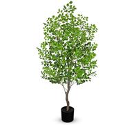 Briful 4Ft Artificial Katsura Tree Cercidiphyllum Japonicum Fake Tree in Pot - 120 CM Large Artificial Plants Indoors, Fake Floor Plants for Home Office Hotel Lobby Decor