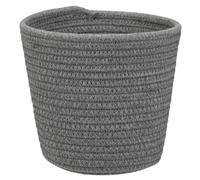 Briful 6"x6" Cotton Rope Woven Pot 15cmx15cm Plant Pots Indoor - Dark Grey Cotton Flower Pot Decorative Planter Storage Basket for Plants, Toys, Crafts, Rustic Home Decor