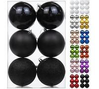 Briful 6PCS 10CM Christmas Baubles, Christmas Tree Decorations Xmas Hanging Ornaments Small Shatterproof Balls for Home Festival Gifts Christmas Decorations