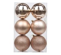 Briful 6PCS 10CM Christmas Baubles, Christmas Tree Decorations Xmas Hanging Ornaments Small Shatterproof Balls for Home Festival Gifts Xmas Decorations