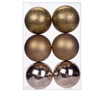 Briful 6PCS 10CM Christmas Baubles, Christmas Tree Decorations Xmas Hanging Ornaments Small Shatterproof Balls for Home Festival Gifts Xmas Decorations