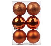 Briful 6PCS 10CM Christmas Baubles, Christmas Tree Decorations Xmas Hanging Ornaments Small Shatterproof Balls for Home Festival Gifts Christmas Decorations