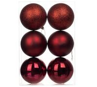 Briful 6PCS 10CM Christmas Baubles, Christmas Tree Decorations Xmas Hanging Ornaments Small Shatterproof Balls for Home Festival Gifts Xmas Decorations